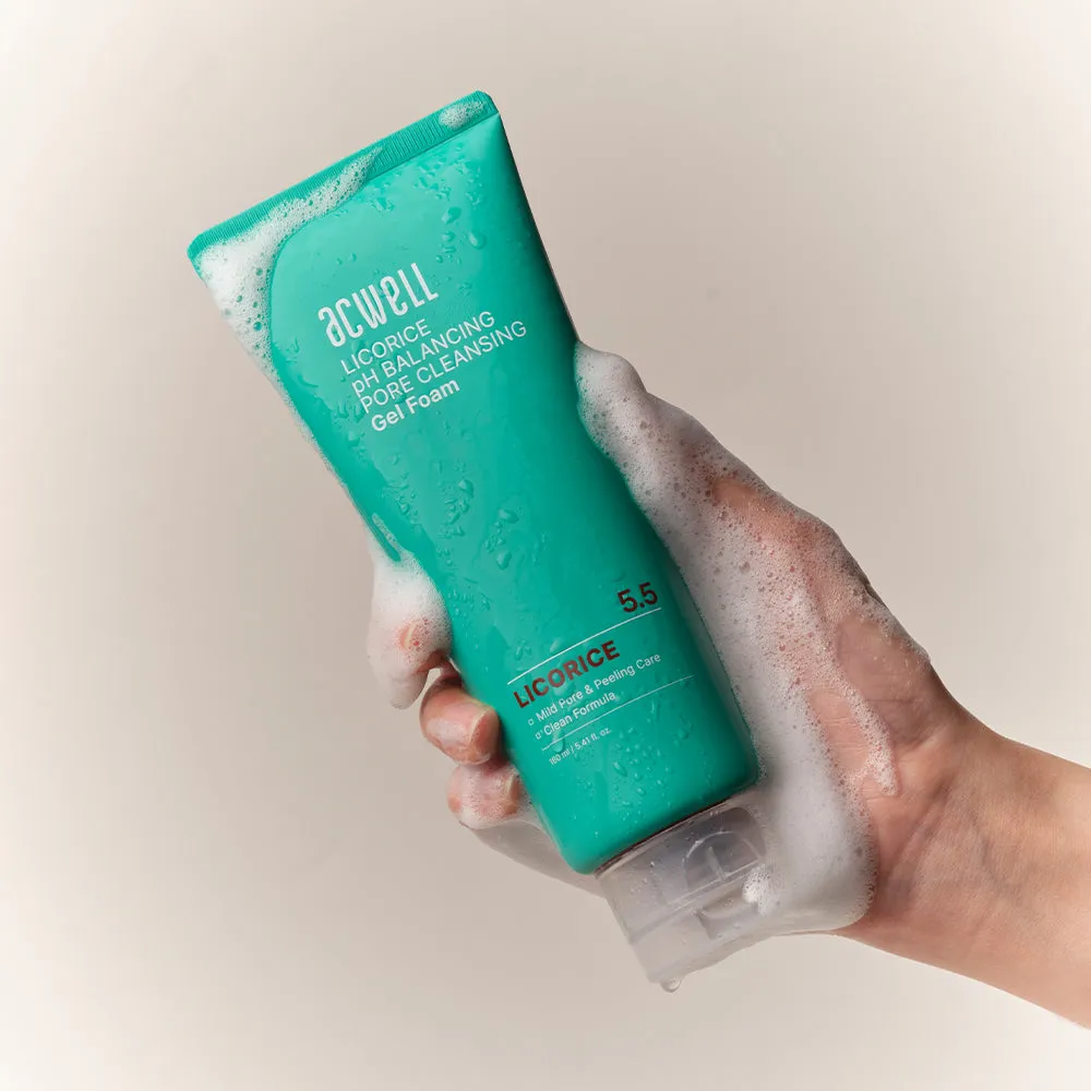 ACWELL Licorice pH Balancing Pore Cleansing Gel Foam 160ml