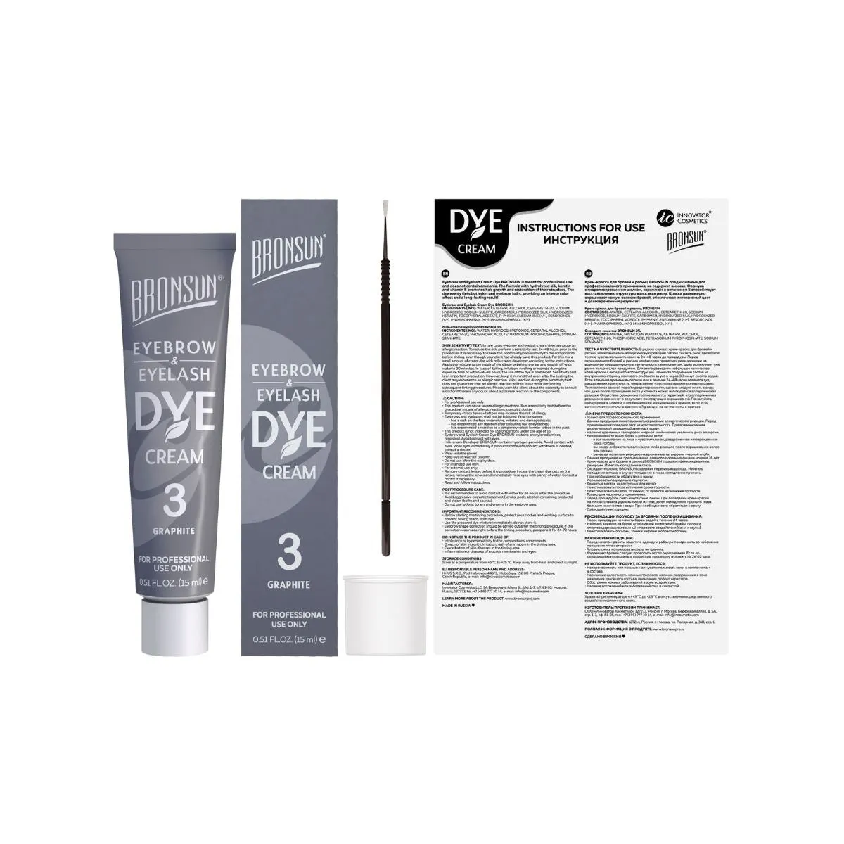 Bronsun Lash & Brow Cream Dye - #3 Graphite
