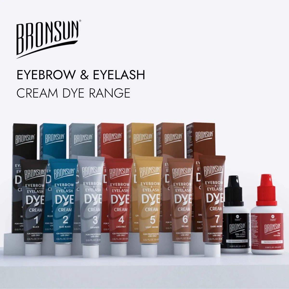 Bronsun Lash & Brow Cream Dye - #3 Graphite