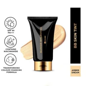 Manish Malhotra BB Skin Tint With SPF 50 PA   | Hydrating, Light to Medium Coverage, Skin Brightening BB Cream For Dark Skin