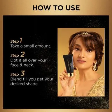 Manish Malhotra BB Skin Tint With SPF 50 PA   | Hydrating, Light to Medium Coverage, Skin Brightening BB Cream For Dark Skin