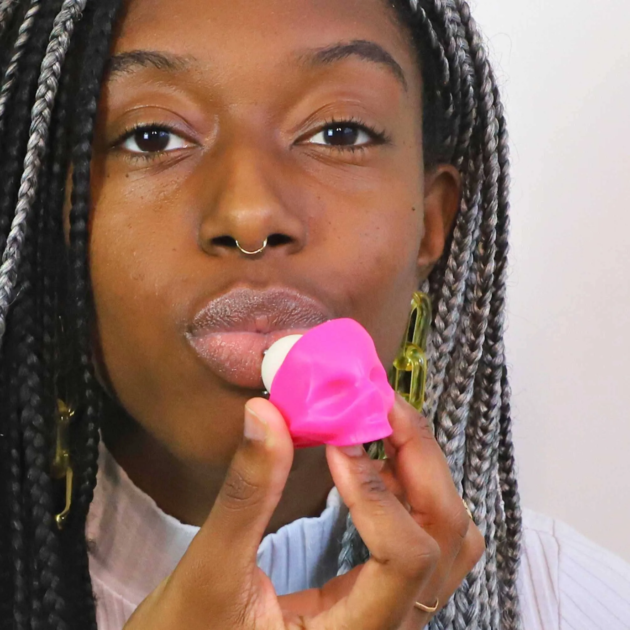 Pink Skull Lip Balm 100 % Natural Mint/Vanilla/Passion Fruit: Passion Fruit